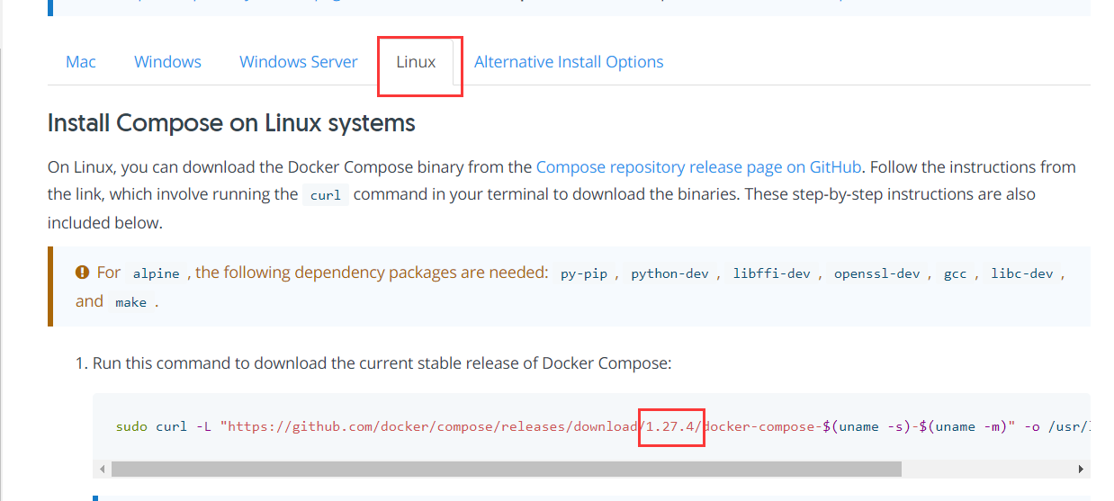 Linux Centos7.9安装docker-compose
